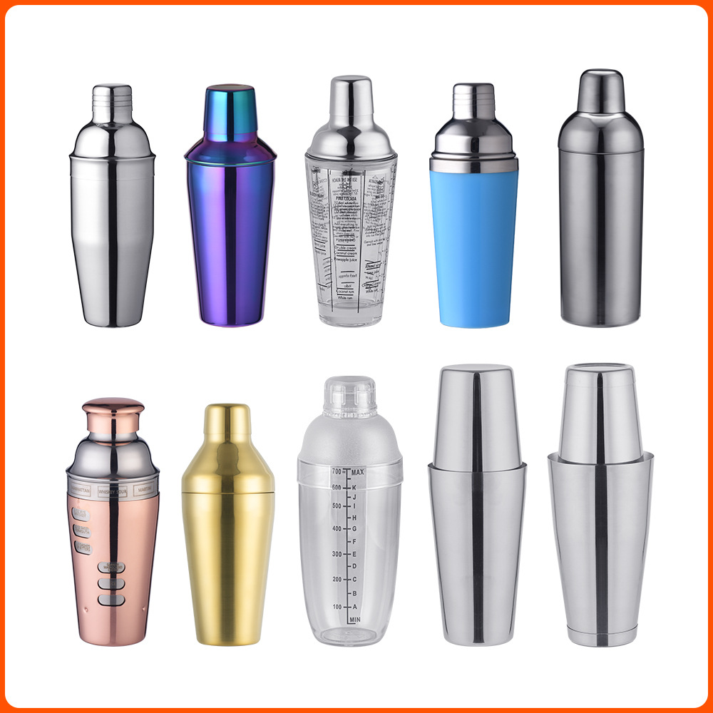 Coctelera Boston 750ml de acero inoxidable set de bar con vaso mezclador para cócteles leche y té