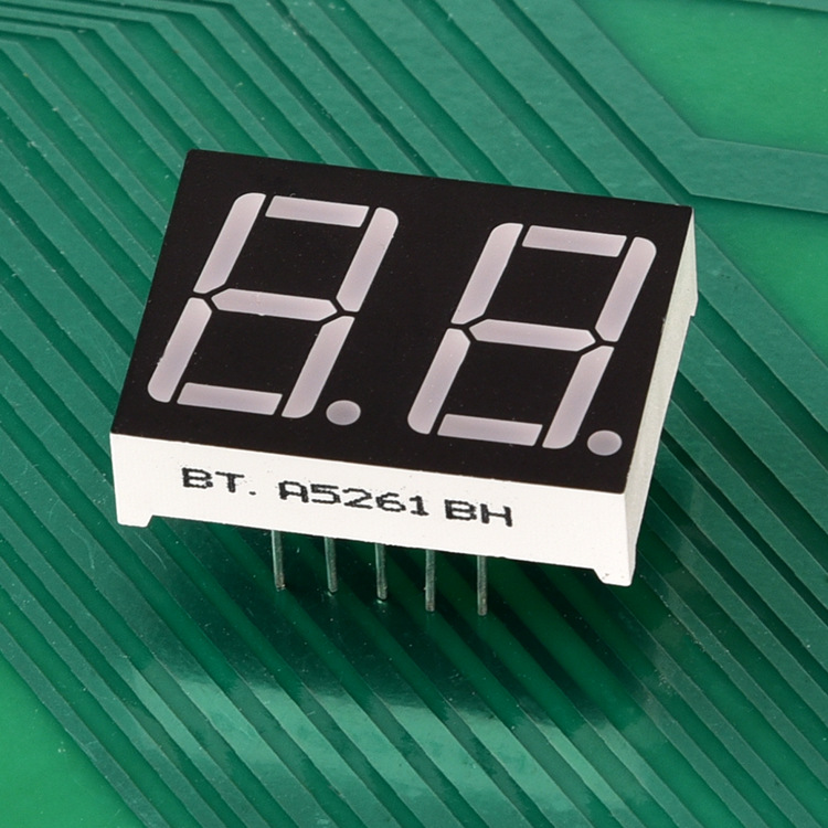 LED二位数码管 0.56英寸2位数码管 白色超高亮CS5621AH 8/7脚位