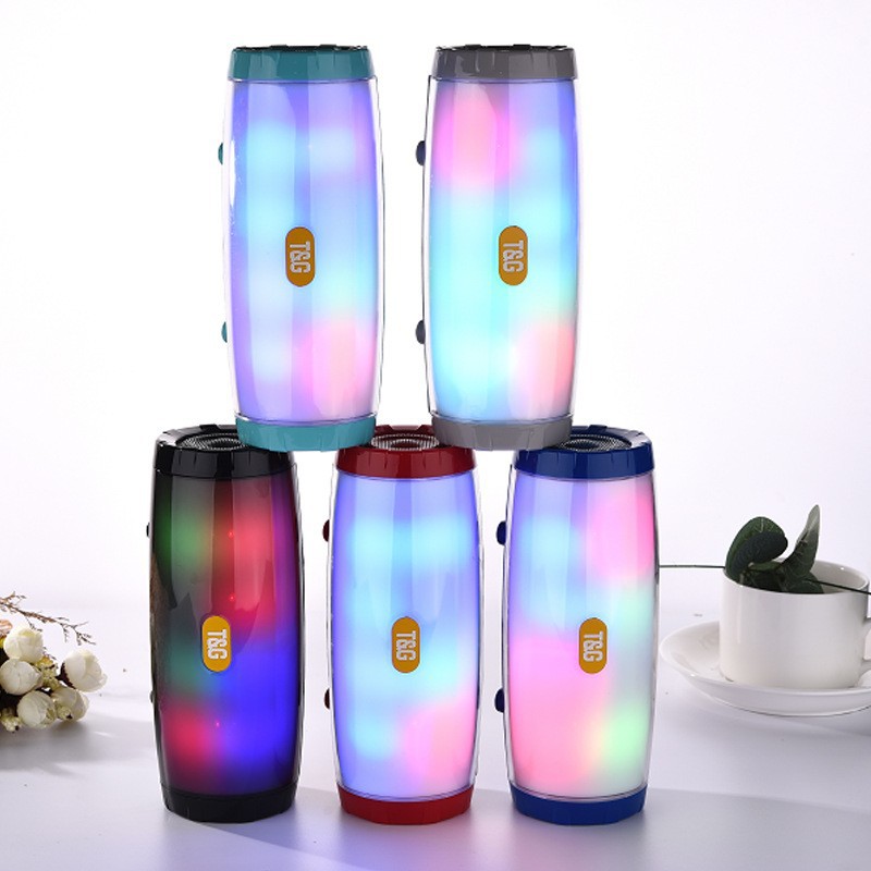 Transfronterizo comercio electrónico TG165C mini LED melodía diapositiva regalo creativo al aire libre bajo impermeable altavoz Bluetooth