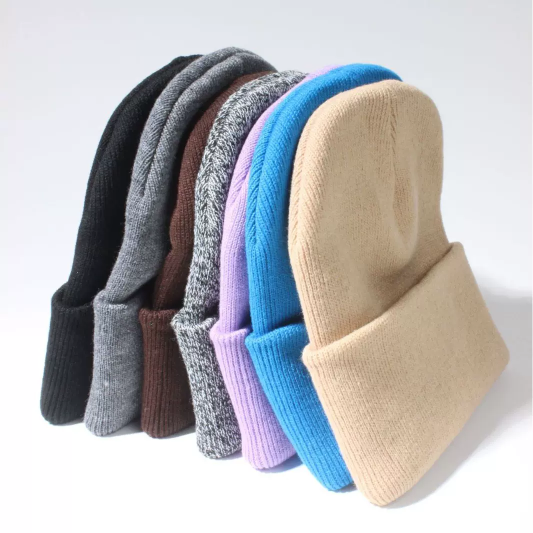 定制光板针织帽现货厂家直销纯色腈纶毛线帽男女冷帽百搭防寒秋冬