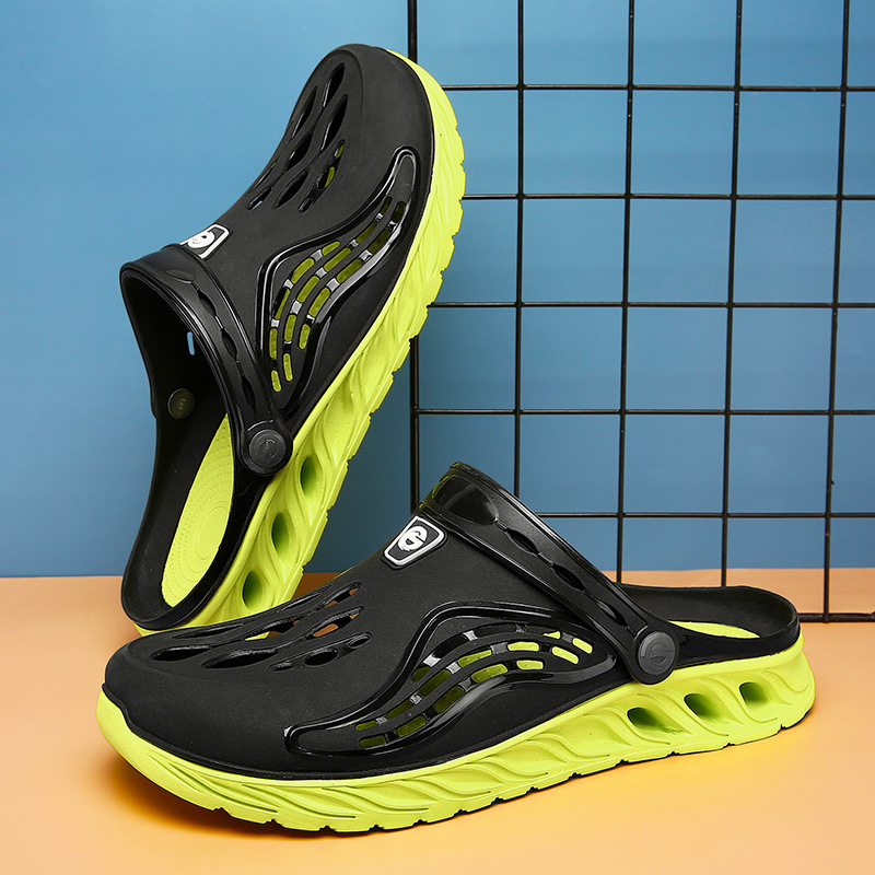 남성 샌들 여름 아우터 스포츠 듀얼 용도 드라이빙 샌들 트렌디한 미끄럼 방지 베트남 Baotou Hole Beach Shoes