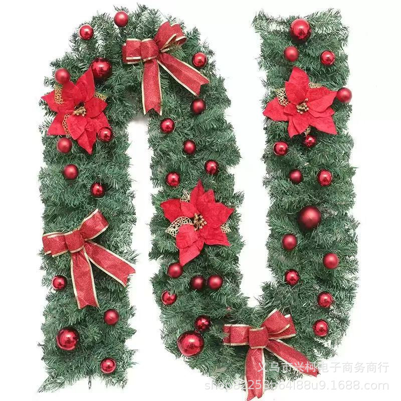 2.7 meters 240 heads red with decoration
