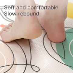 Cross-border PVC home thickened leather kitchen floor mats, oil-proof and waterproof foot mats, stain-resistant, wipeable, washable, non-slip mats