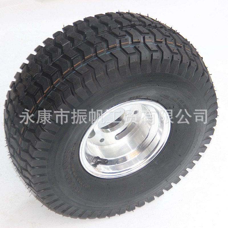 15X 6-6inch Kart Beach Car Tire Aluminum Alloy Wheel Hub Rubber Wear-Resistant Four-Wheel Vehicle Tire Accessories