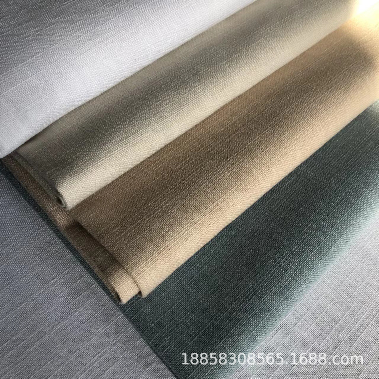 竹节麻沙发布 仿棉麻仿亚麻装饰面料 素色无光轻奢竹节仿麻面料