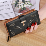 Бумажник, кошелек, длинный картхолдер с молнией, маленькая сумка клатч, коллекция 2023, в корейском стиле