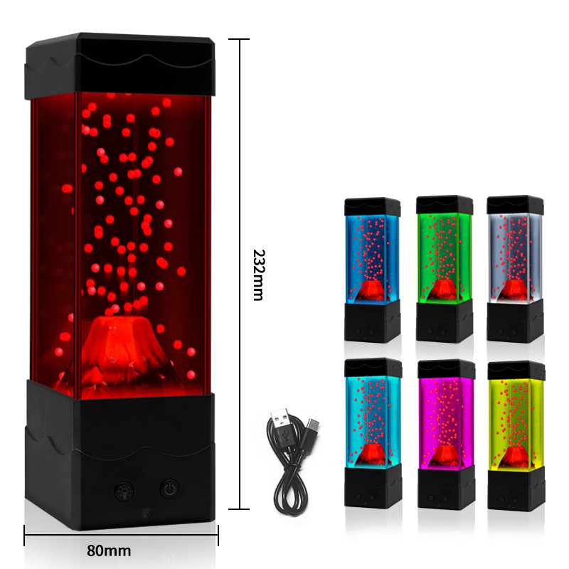 $ Number pulgadas de lava volcán lámpara LED luz de la noche de control remoto lámpara de lava regalo creativo Decoración Del Hogar lámpara de mesa dormitorio lámpara