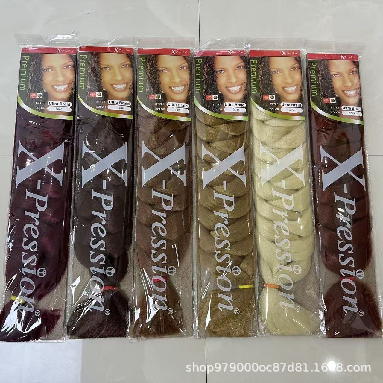 Xpression Braids Hair fibra química Jacque gran trenza 165g trenza africana extensión de cabello sucio falso encontrado