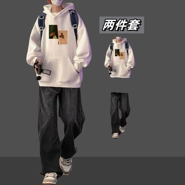 LMH93 white+K40 black pants