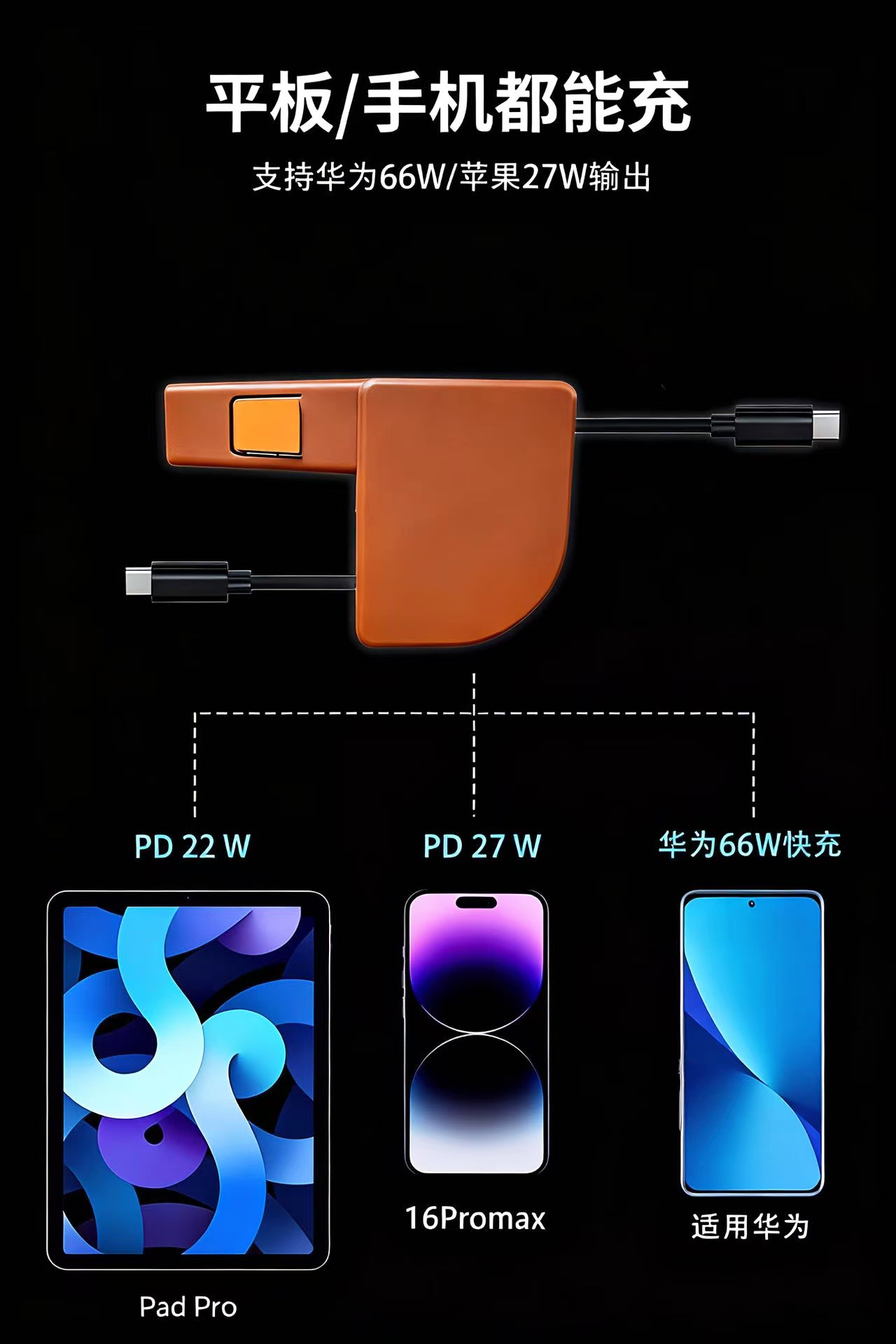 Wenjie M9 Car Seat Charger Fast Charging Docking Station Retractable 66W Super Fast Charging Hidden Car Charger