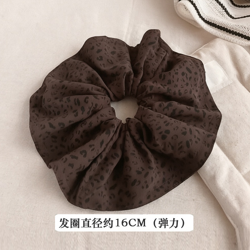 471 темно-кофейная резинка для волос с леопардовым принтом, 16 см