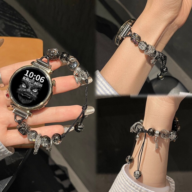 Suitable for Huawei Gt6 Watch Strap Gt5 Watch Lion Bead Bracelet Watch5/4/3Pro Wristband Gt4 Men and Women High-End Suitable for Huawei Gt6 Watch Strap Gt5 Watch Lion Bead Bracelet Watch5/4/3Pro Wristband Gt4 Men and Women High-End
