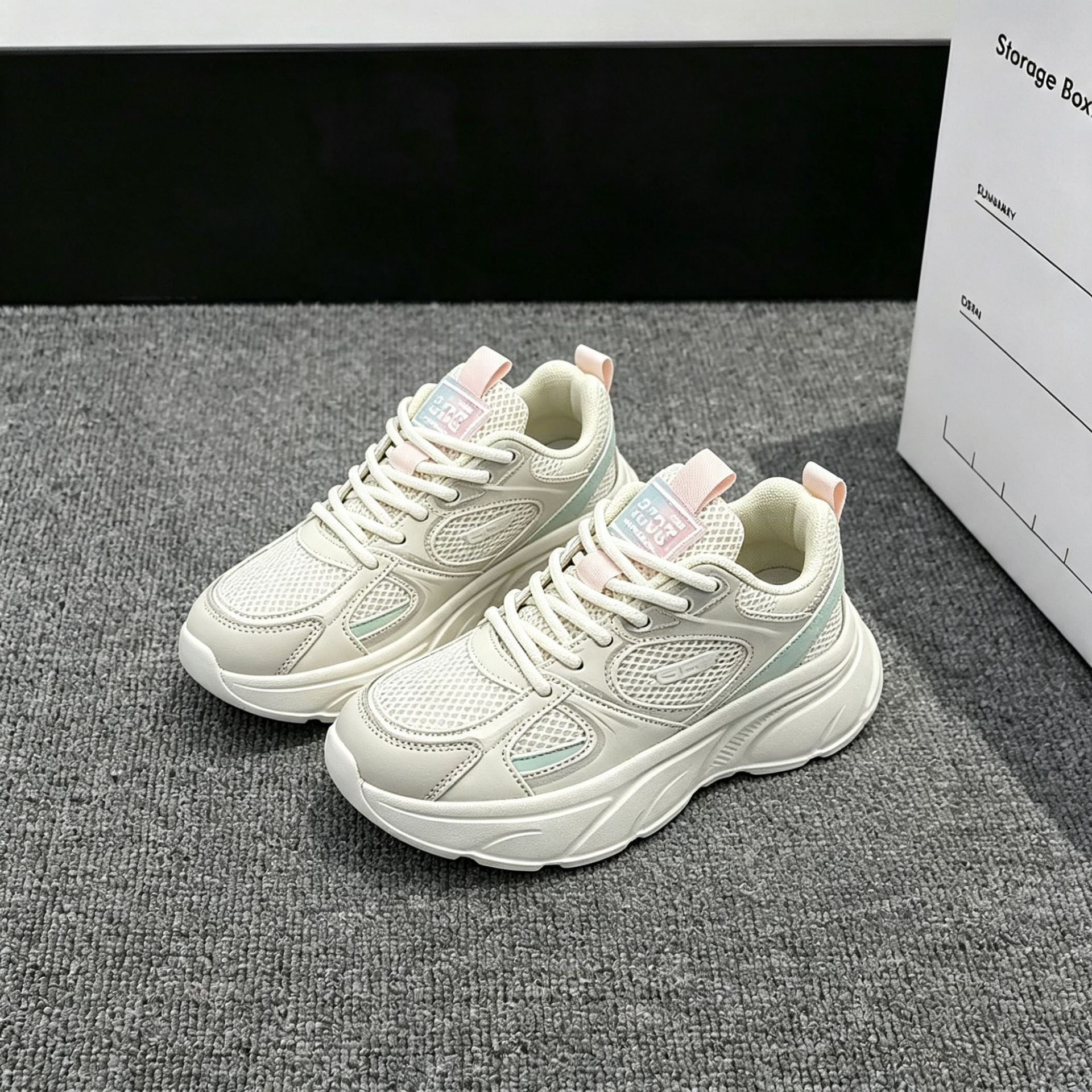 36-40 Tamaño de primavera y otoño Fujian parche de malla transpirable zapatos deportivos casuales zapatos de carrera universal estudiantes padres