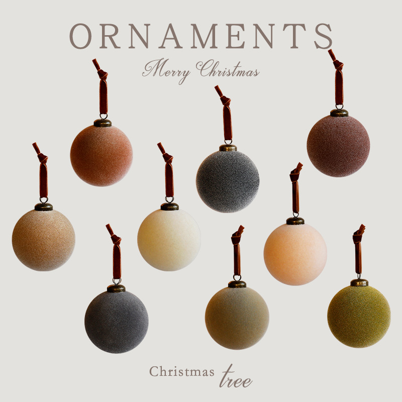 Amazon Navidad colgantes DIY Navidad escenario arreglos floc bola árbol de Navidad decoración bola colgantes spot