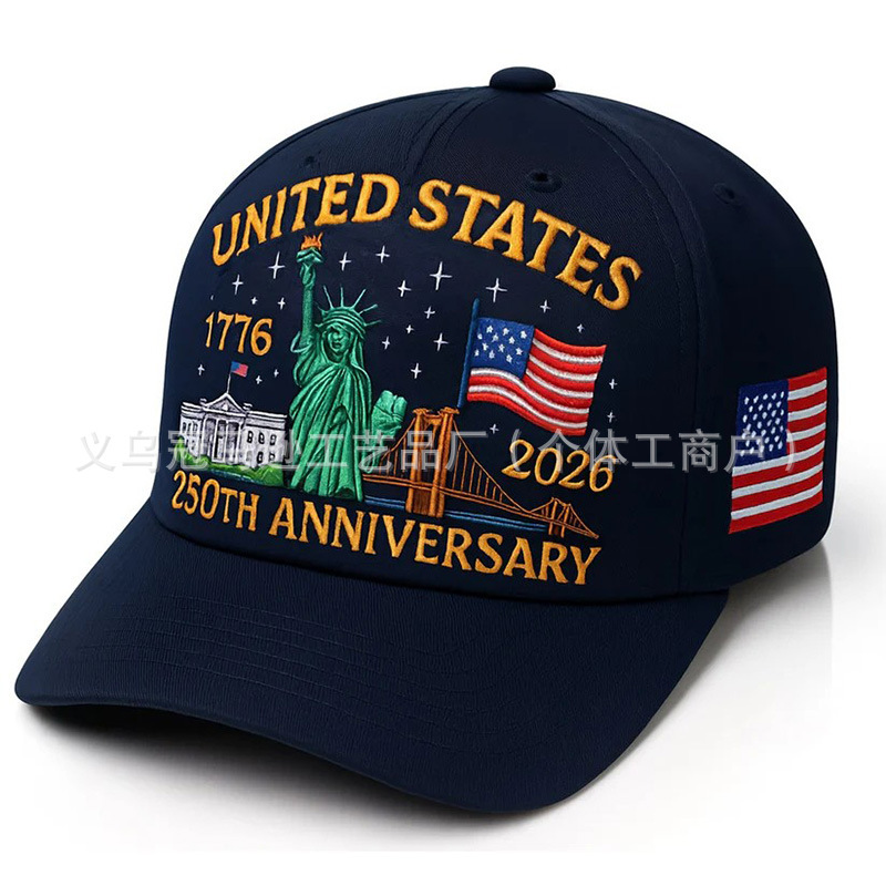 老鹰棒球帽250周年刺绣纪念帽南瓜鸭舌帽 250th Anniversary Cap|undefined