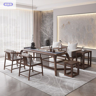 New Chinese-style Solid Wood Tea Table Tea-making Table and Chair Combination Tea Art Tea Ceremony Integrated Tea-making Table Full Zen Tea Room Furniture