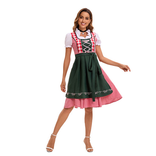  New Bavarian Traditional Folk Dress Dress Germany Munich Beer Festival Maid Costume