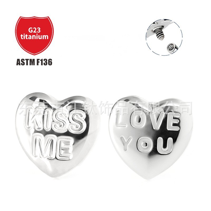 Pointed titanium steel lip stud product view