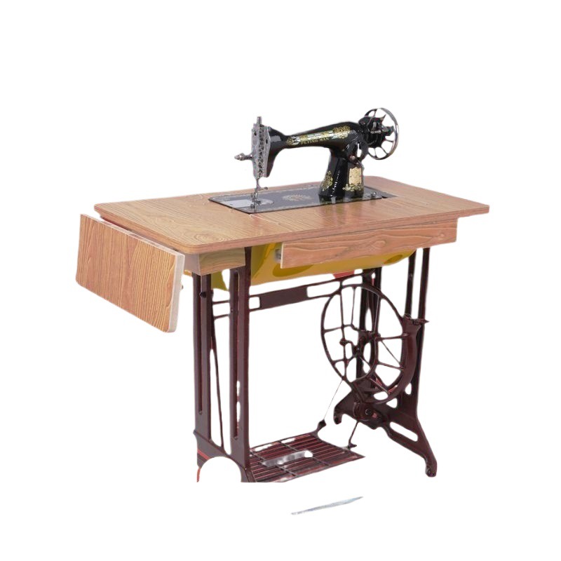 Máquina de coser de pedal de estilo antiguo Flyer doméstica portátil actualización eléctrica comestible coche de coser de ropa gruesa