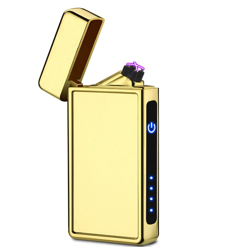 帶凹槽可貼片加工熱轉印充電電弧打火機防風電子點煙器禮品廠家