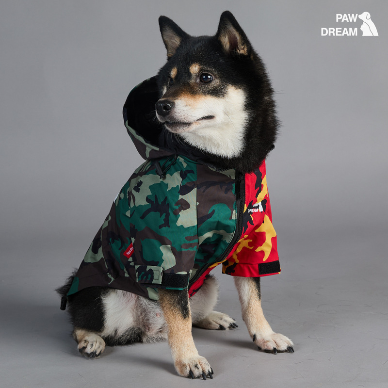 Paw Dream Trendy Windproof and Rainproof North Face Dog Raincoat for Large Dogs Dog Pet Jacket