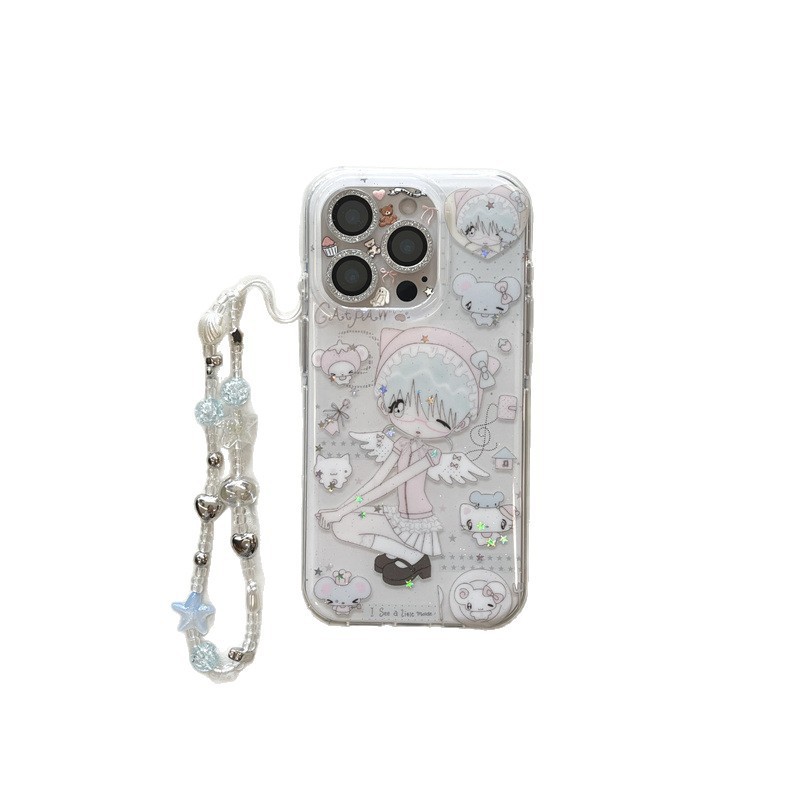 动漫二次元天使翅膀女孩适用iPhone16苹果15ProMax手机壳14小众13|undefined