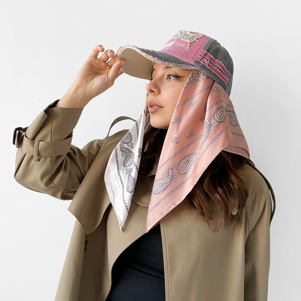 Femmes Élégant Rétro Pois Léopard Satin Écharpe En Soie display picture 27