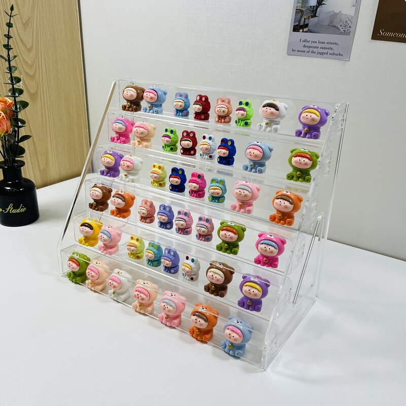 Cute Display Box, Acrylic Small Ornaments Display Stand, Fruit and Vegetable Naughty Bag, Mini Blind Box Stand, Stepped Figure Cabinet Cute Display Box, Acrylic Small Ornaments Display Stand, Fruit and Vegetable Naughty Bag, Mini Blind Box Stand, Stepped Figure Cabinet