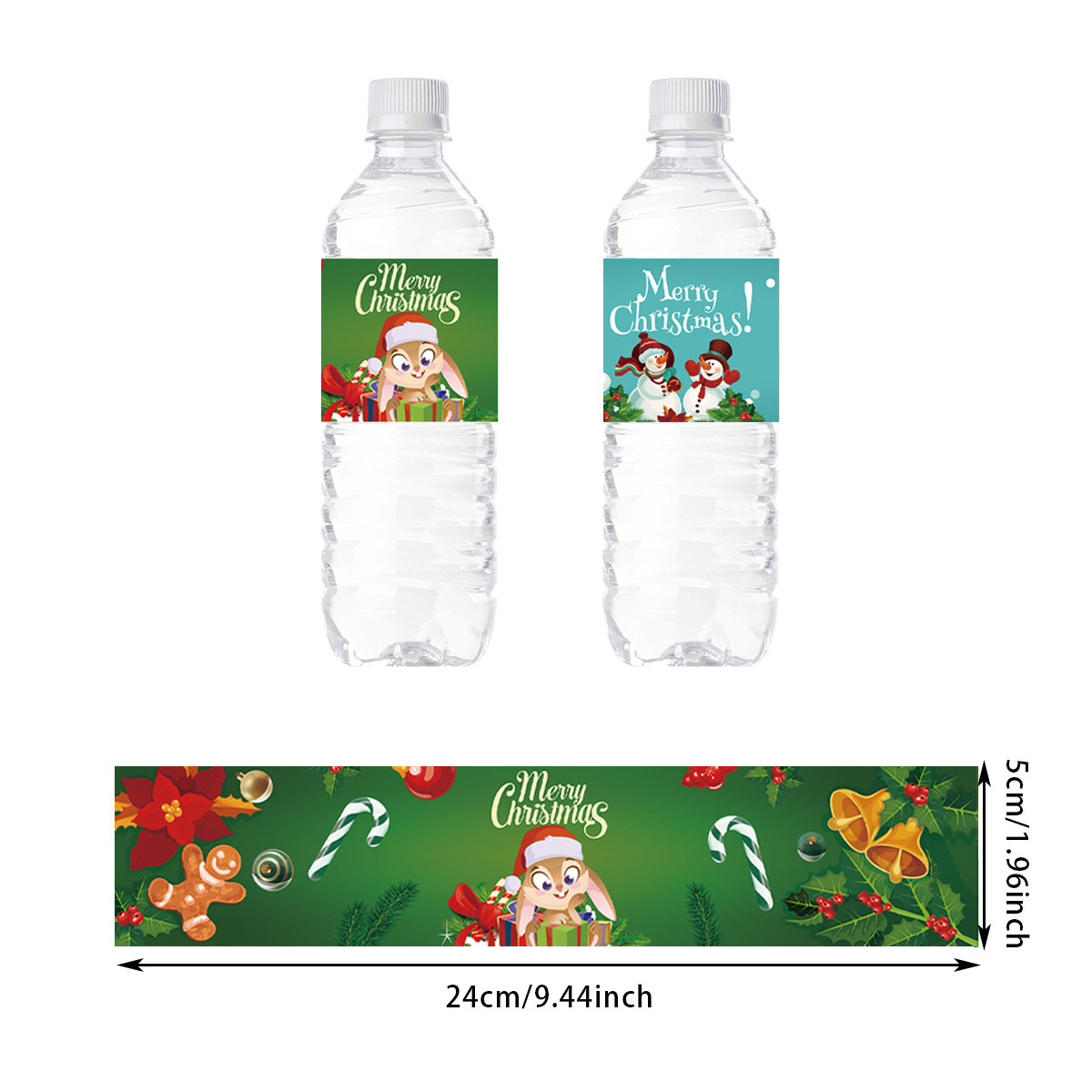 Etiquetas engomadas de la etiqueta de la botella del tema de la Navidad europea y americana