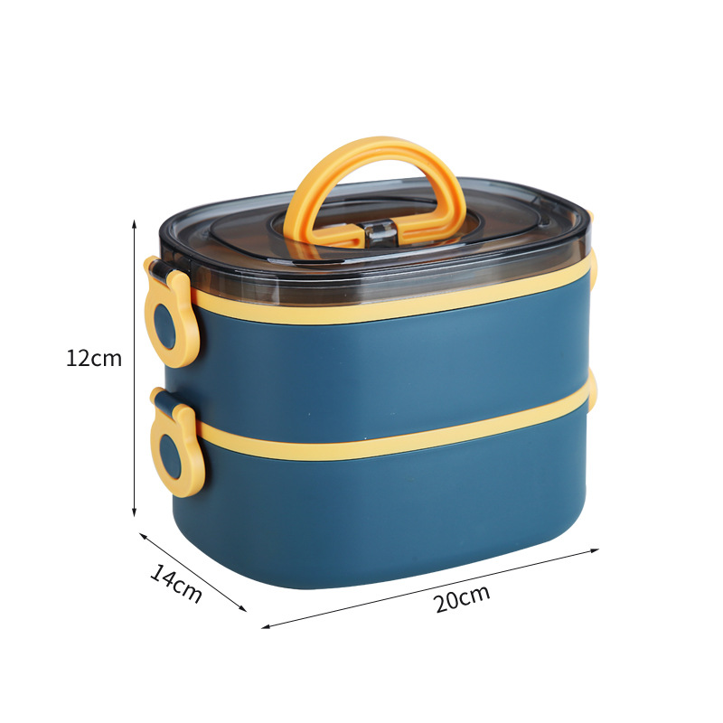 Multi-capa de gran capacidad caja de almuerzo portátil de acero inoxidable 304 barril aislado estudiante de cuello blanco caja de almuerzo vajilla