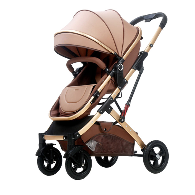 Cochecito de bebé que permite sentarse y recostarse, ligero, plegable, con vista alta, amortiguador de impactos, bidireccional, para recién nacidos y niños pequeños.