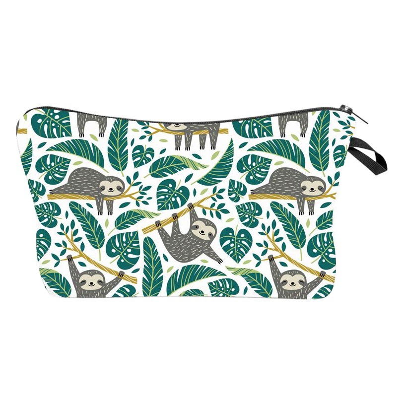 Cross-border Amazon European and American Sloth Printed Cosmetic Bag Clutch Bag Women's Multifunctional Travel Storage Bag