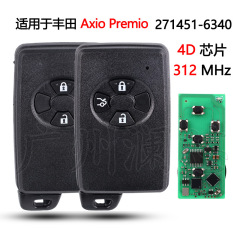 2/3 キートヨタアクシオプレミオスマートキー 271451-6340 4D チップ 312Mhz に適しています。