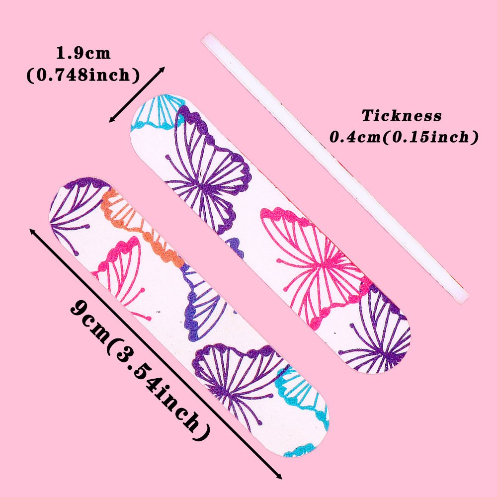 Mini Straight Eva Flower Scraper, Cute Double-Sided Manicure Sanding Strip, Polishing Strip, Fashionable Manicure Tool