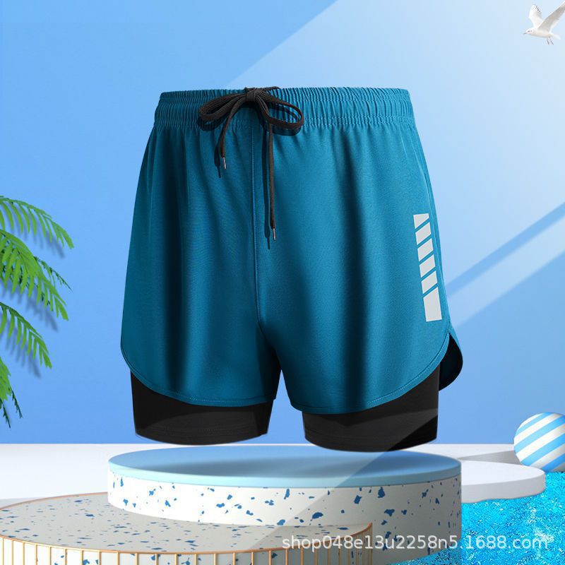 Ready-Made Swimming Trunks for Men, Anti-Embarrassment, New Quick-Drying Large Size Boxer Swimsuit, Professional Hot Spring Swimming Equipment