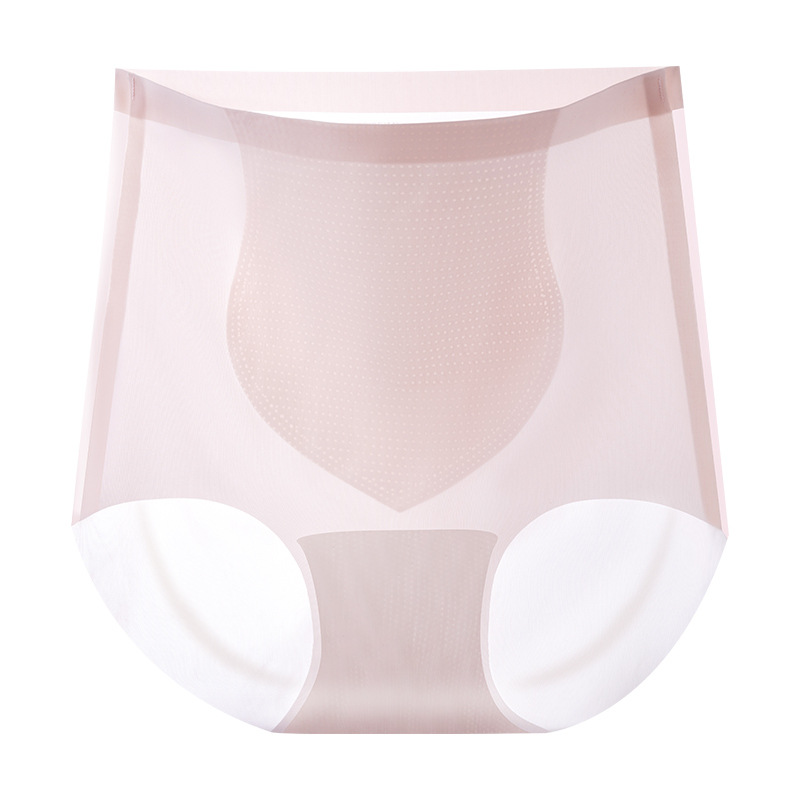 Cintura alta sin costuras para mujer, seda de hielo, nuevo estilo ultrafino, transpirable y sexy, calzoncillos de levantamiento de cadera, refrescante