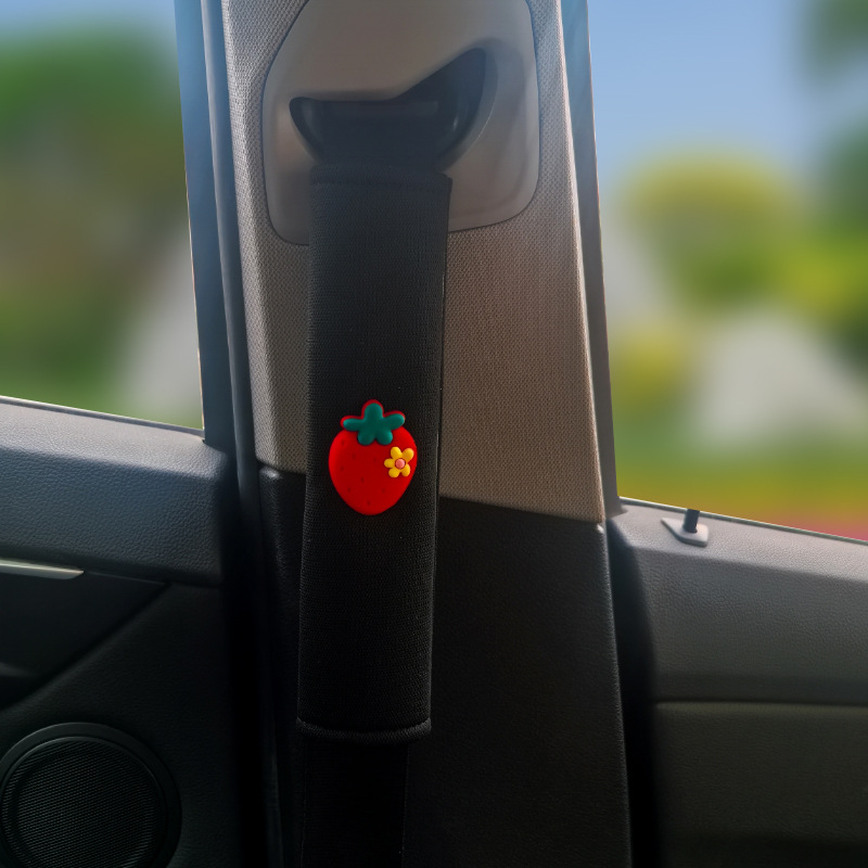 Cubierta de hombro con correa de coche Cubierta protectora de hombro de mujer de coche de dibujos animados lindo Four Seasons General Car Supplies Decoration