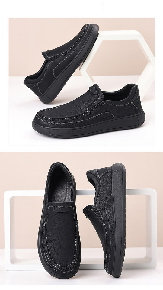 Giày da nam cổ thấp buộc dây phong cách Anh, đế bằng thoáng khí — 7706 bộ giày lười màu kaki, 7706 bộ giày lười màu đen, 7706 kaki, 7706 màu đen chi tiết 22