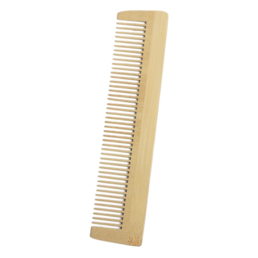 Factory hotel disposable bamboo comb natural environmental protection bamboo comb anti-static full tooth bamboo comb card box wholesale