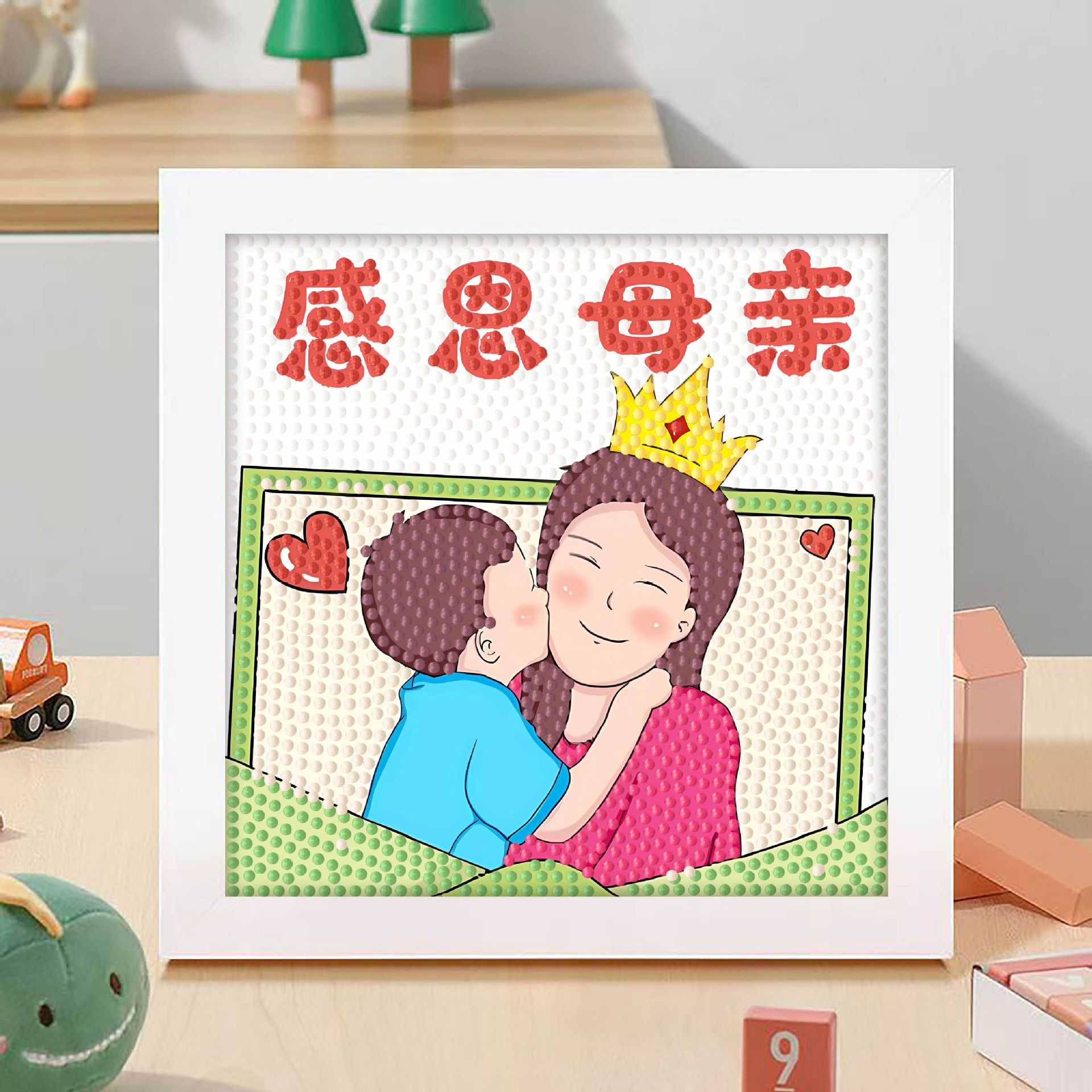 Diamante infantil DIY hecha a mano con material de marco paquete de dibujos animados Sanliou pegatinas de diamante regalo al por mayor pinturas de mampostería