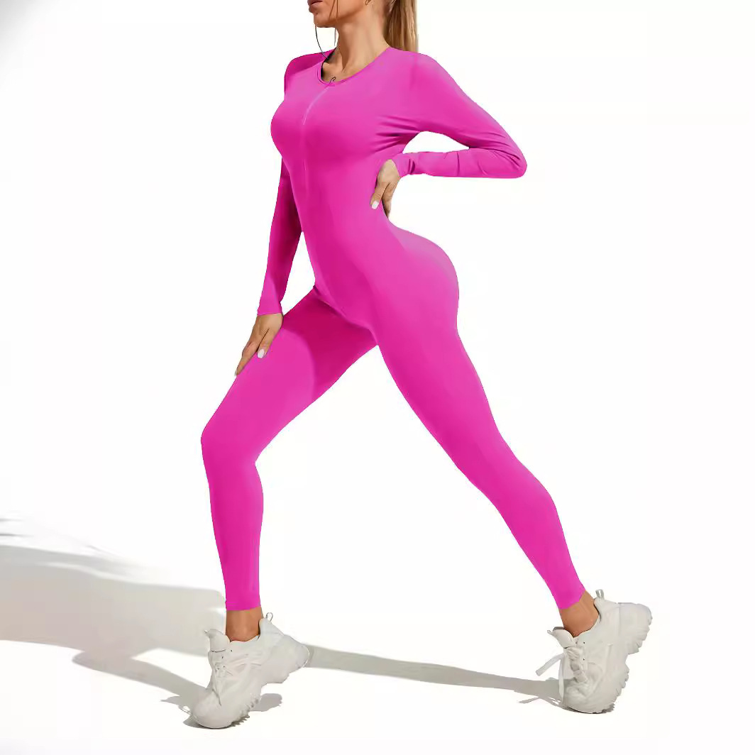 Transfronterizo Amazon europeo y americano otoño e invierno nuevo popular sexy apretado mono hilo pantalones de manga larga para las mujeres