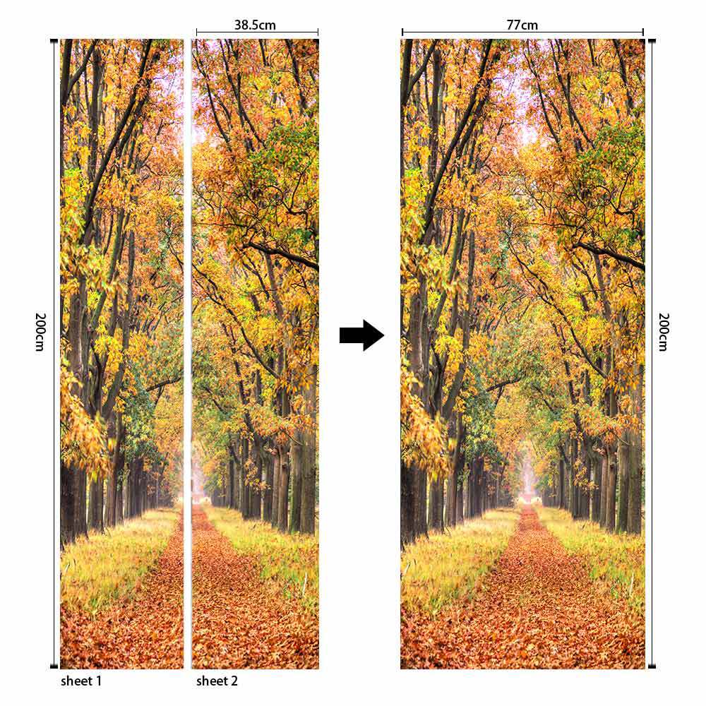 Pegatinas para puertas 3D respetuosas con el medio ambiente, autoadhesivos, fabricantes de origen al por mayor, patrones populares transfronterizos de alta definición, adhesivos para puertas impermeables, a prueba de aceite y antiincrustantes