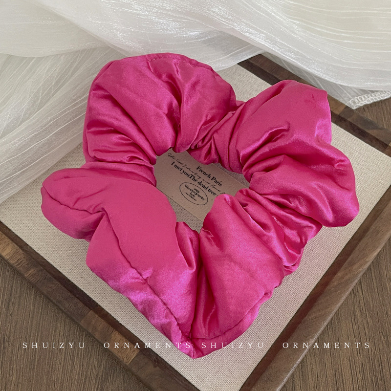 almohada de satén para dormir anillo de cabello de intestino grueso para mujeres de alta calidad sensación de bola de cabello de nuevo 2025