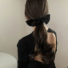 Hairgrip with bow, advanced hair rope, hair accessory, Korean style, internet celebrity, simple and elegant design, high-quality style