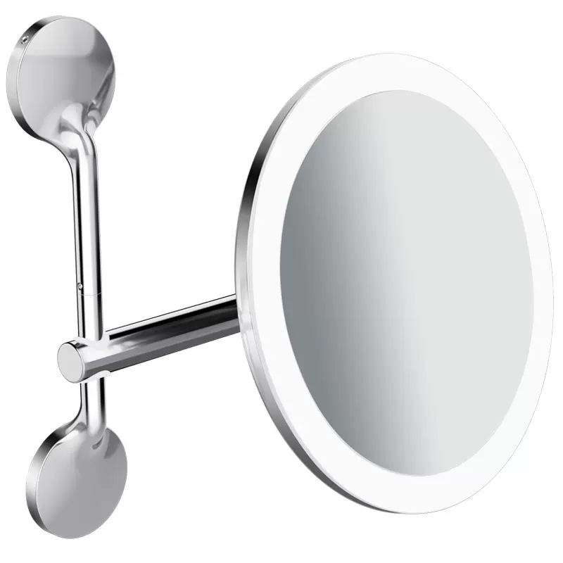 浴室挂镜免打孔化妆镜酒店宾馆卫生间升降镜子led带灯美容镜单面