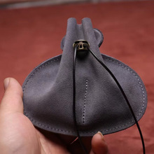 古玩文玩袋牛皮收纳袋麂皮百宝袋锦囊可加印logo小物件首饰袋饰品