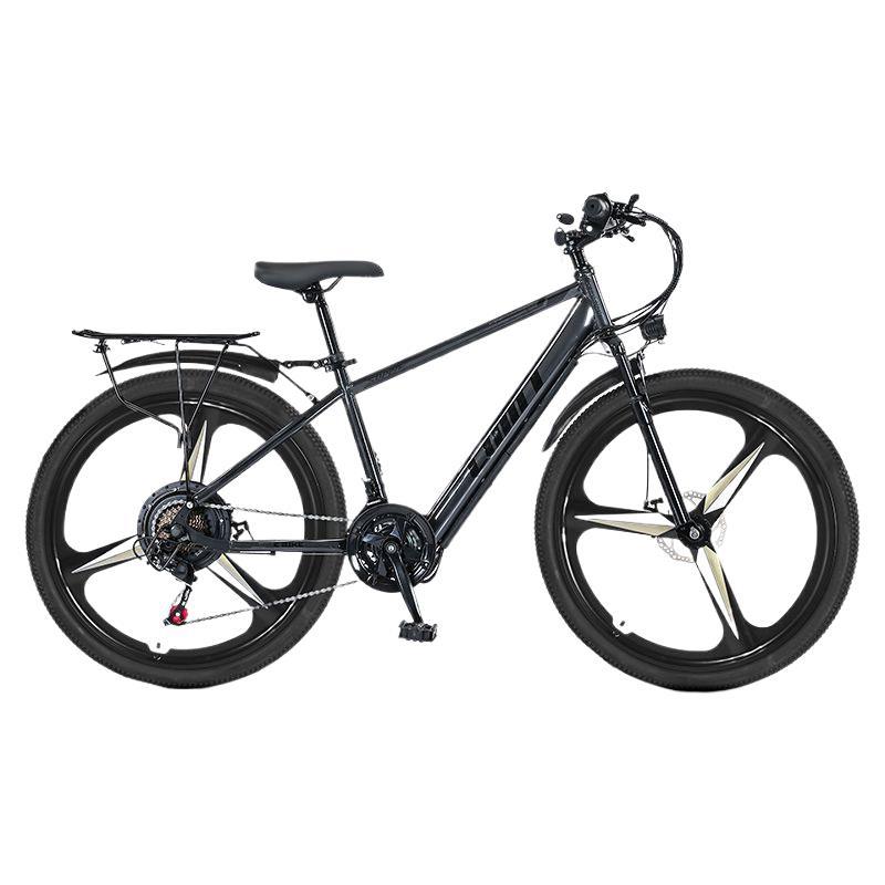 Auto Parts and Accessories – Diàndòngchē Electric Mountain Bike - 26-inch-metallic-gray-three-blade-wheel-21-speed-disc-brake-36v5ah