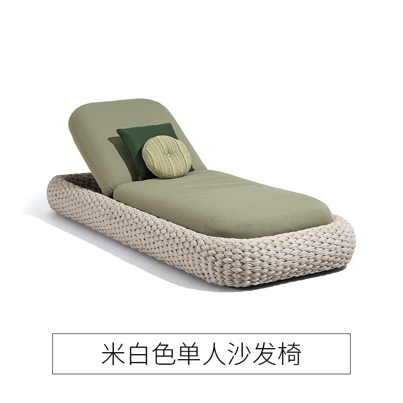 Sofá de ratán al aire libre Sala de estar del hotel Casa de familia al aire libre Villa Patio al aire libre Impermeable Protector solar Ocio Muebles de silla de mimbre