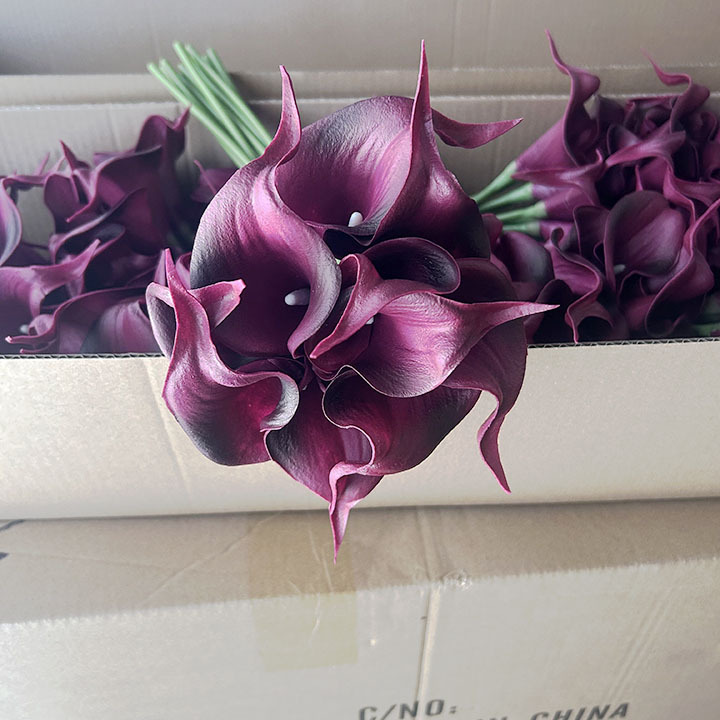 Flor artificial pu sentir Calla Lily Sala decoración del hogar diseño hogar a juego novia celebración flor