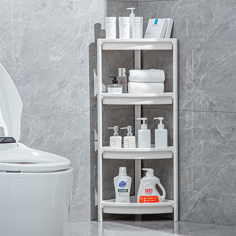 Bathroom triangle storage rack floor waterproof toilet multi-layer storage rack bathroom multi-functional corner storage rack